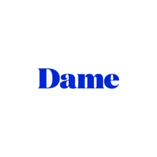 Dame logo - premium intimate wellness brand featured in Mystery Love Boxes